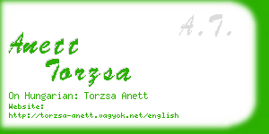 anett torzsa business card